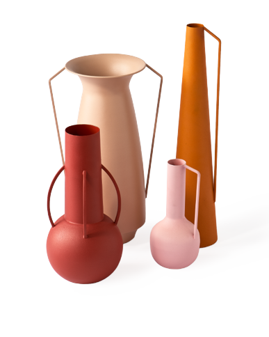 POLSPOTTEN - Roman Vasen - Hellrosa - 4er-Set