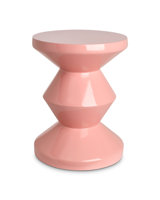 POLSPOTTEN - Zig Zag Hocker - Hellrosa