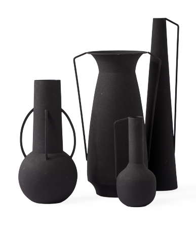 POLSPOTTEN - Roman Vasen - Schwarz - 4er-Set