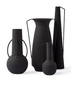 POLSPOTTEN - Roman Vaser - Svart - Set om 4