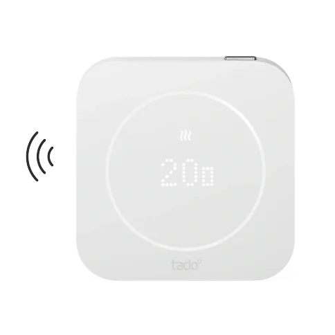 Tado Wireless Temperature Sensor X (2:a Generationen) – Tilläggssensor för Smarta Radiatortermostater, USB-C Laddningsbar – Matt Vit