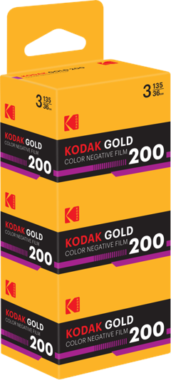 Kodak - Gold 200 35 mm Farbnegativfilm - 3er-Pack mit 36 Aufnahmen