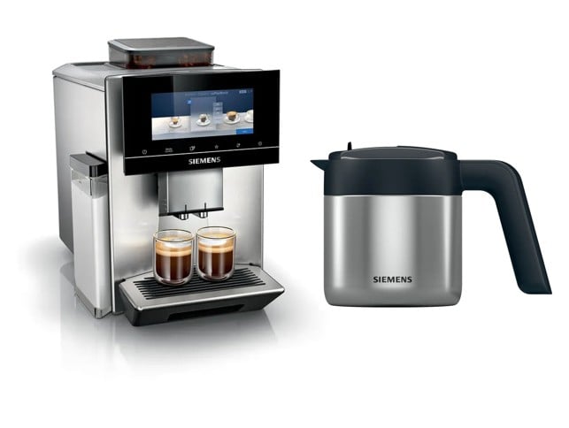 Siemens - EQ900 TQ905R03 Helautomatisk Espressomaskin Rustfritt Stål / Metallic + Isolert Kaffekanne 1 L
