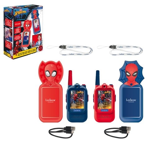 Lexibook - Spider-Man Wiederaufladbares Video-Walkie-Talkie mit Farbbildschirm