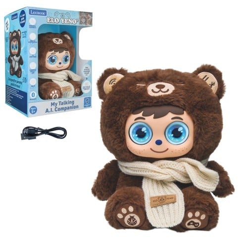 Lexibook - ELO YENO® – My Talking Artificial Intelligent Plush ENG (ELO1EN)