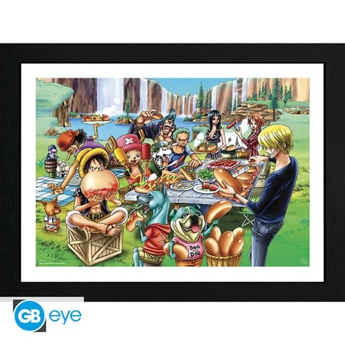One Piece - Hot Dog Party - Framed Print