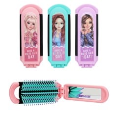 Topmodel - Folding Hairbrush with Mirror - Compact