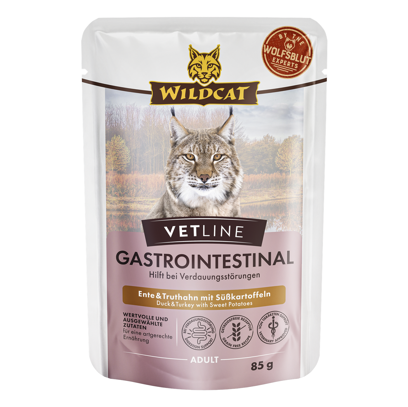 Wildcat - Vetline Gastrointestinal - And & Kalkun 85 gr
