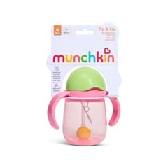Munchkin - Tip & Sip Straw Trainer Cup - Pink - 207 ml