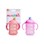 Munchkin - 2pk Click Lock™ Bite-Proof Trainer Cup +6m - Pink/Purple - 240 ml