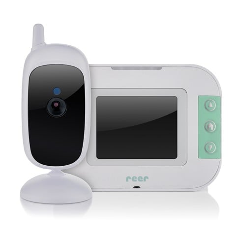 Reer - BabyCam - White/Turquoise - 2.4" color screen