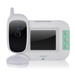 Reer - BabyCam - White/Turquoise - 2.4" color screen