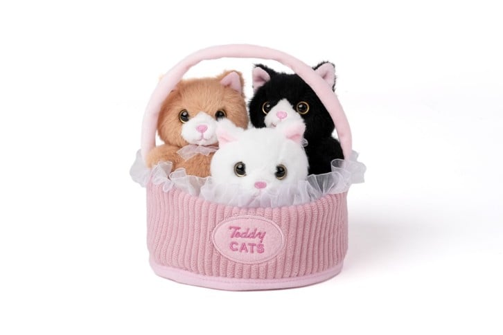 Teddykompaniet - Gift Basket with Cats, 15x15 cm (TK4386)
