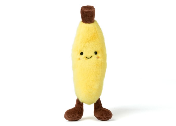 Teddykompaniet - Teddy Fruits - Banana, 14 cm (TK4423)