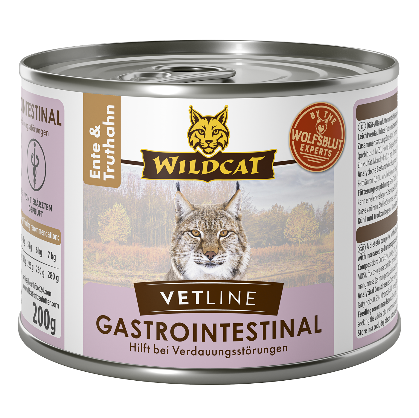 Wildcat - Vetline Gastrointestinal - Duck & Turkey 200 gr