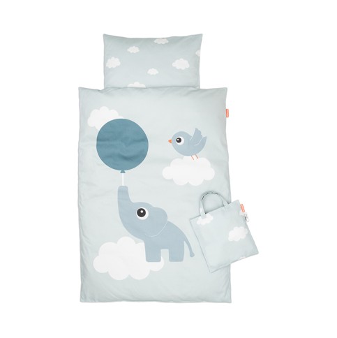 Done by Deer - Bedlinen Baby Elphee - Blue - 70 x 100 cm