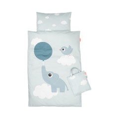 Done by Deer - Bettwäsche Baby Elphee - Blau - 70 x 100 cm