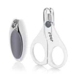 Reer - BabyCare Nail Care Set - White and Grey - 9.7 x 1.8 x 17 cm