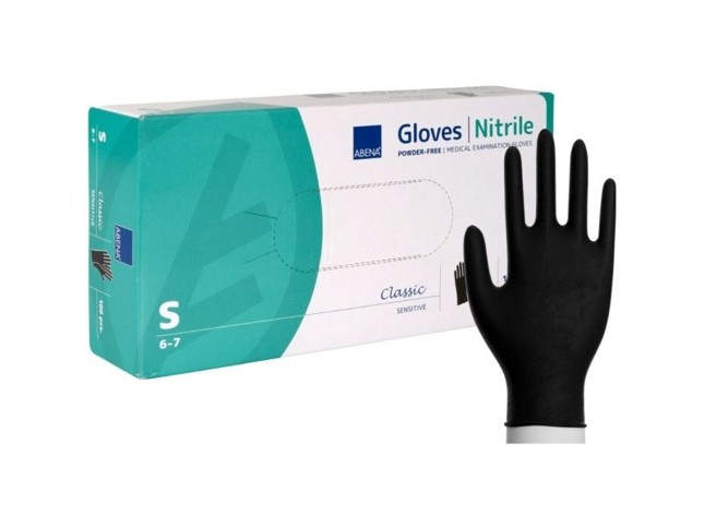 Abena - Nitrile Gloves Black - Small - 100 pcs.