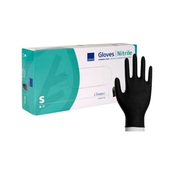 Abena - Nitrile Gloves Black - Small - 100 pcs.