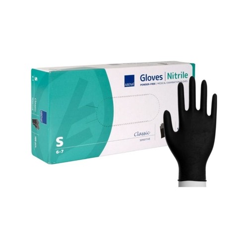Abena - Nitrile Gloves Black - Small - 100 pcs.