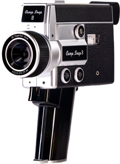 CampSnap - 8 videokamera 2,7K - Super 8-look med vintagefilter