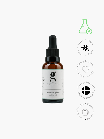 grums - restore + glow coffee oil - 30 ml