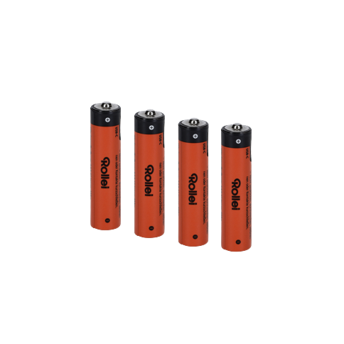 Rollei - USB-C Li-ion Batteries - Rechargeable - 4-Pack - AAA