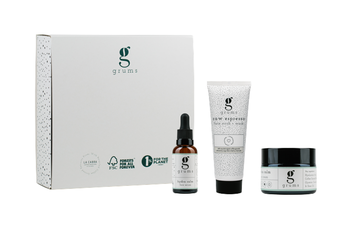 Grums - The Facial Box - Face Scrub + Face Cream + Face Serum