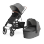 "UPPABaby - Vista V3 Stroller - Greyson - Charcoal Mélange - Carbon Frame - Saddle Leather  "