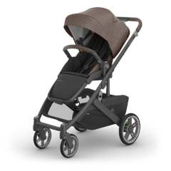 UPPABaby - Cruz V3 Stroller - Owen - Mocha Mélange - Carbon Frame - Chestnut Leather