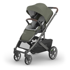 UPPABaby - Cruz V3 Stroller - Evelyn - Meadow Green - Graphite Frame - Chestnut Leather