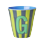Rice - Melamine Cup with the Letter G - Blue and Green - Medium