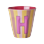 Rice - Melamine Cup with the Letter H - Pink and Red - Medium