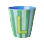 Rice - Melamine Cup with the Letter L - Blue and Green - Medium - 250 ml