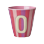 Rice - Melamine Cup with the Letter O - Pink and Red - Medium - 250 ml