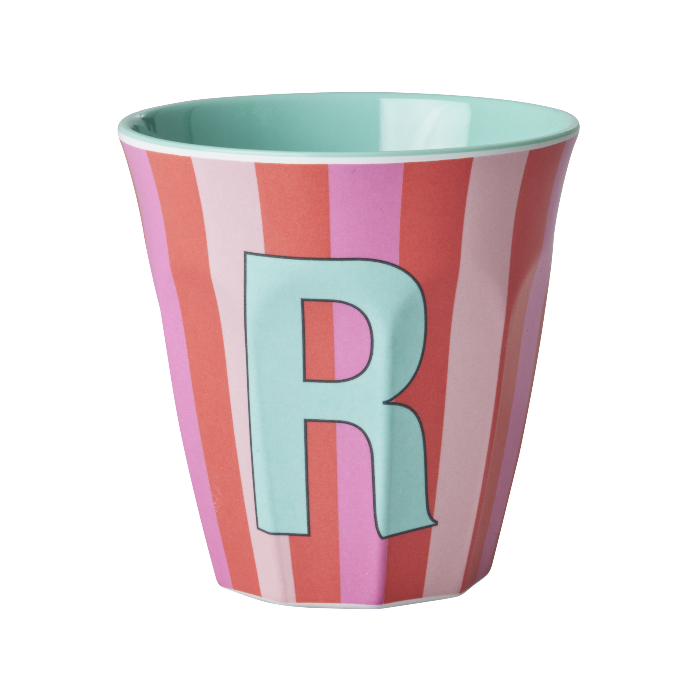 Rice - Melamine Cup with the Letter R - Pink and Red - Medium