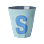 Rice - Melamine Cup with the Letter S - Blue - Medium