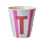 Rice - Melamine Cup with the Letter T - Pink and Red - 250 ml