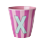 Rice - Melamine Cup with the Letter X - Pink and Blue - 250 ml