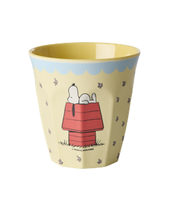 Rice - Melamine Cup with Cream Snoopy Print - Cream and Yellow - Medium - 250 ml