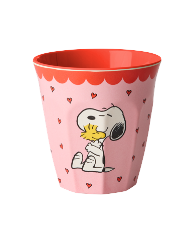Rice - Melamine Cup with Pink Snoopy Print - Pink - Medium - 250 ml