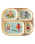 Rice - Melamine Kids 4 Room Plate with Music Band Print - Blue - 21 cm x 21 cm