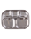 Rice - Stainless Steel 5 Room Plate with Mint Fun Fair Laser Print - Mint - Large