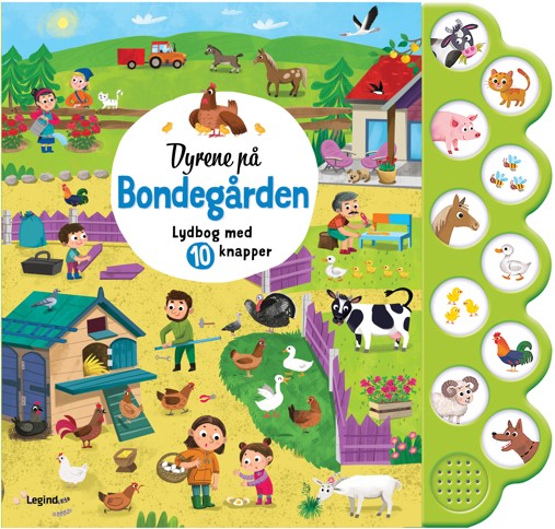 Dyrene På Bondegården - Med 10 Knapper