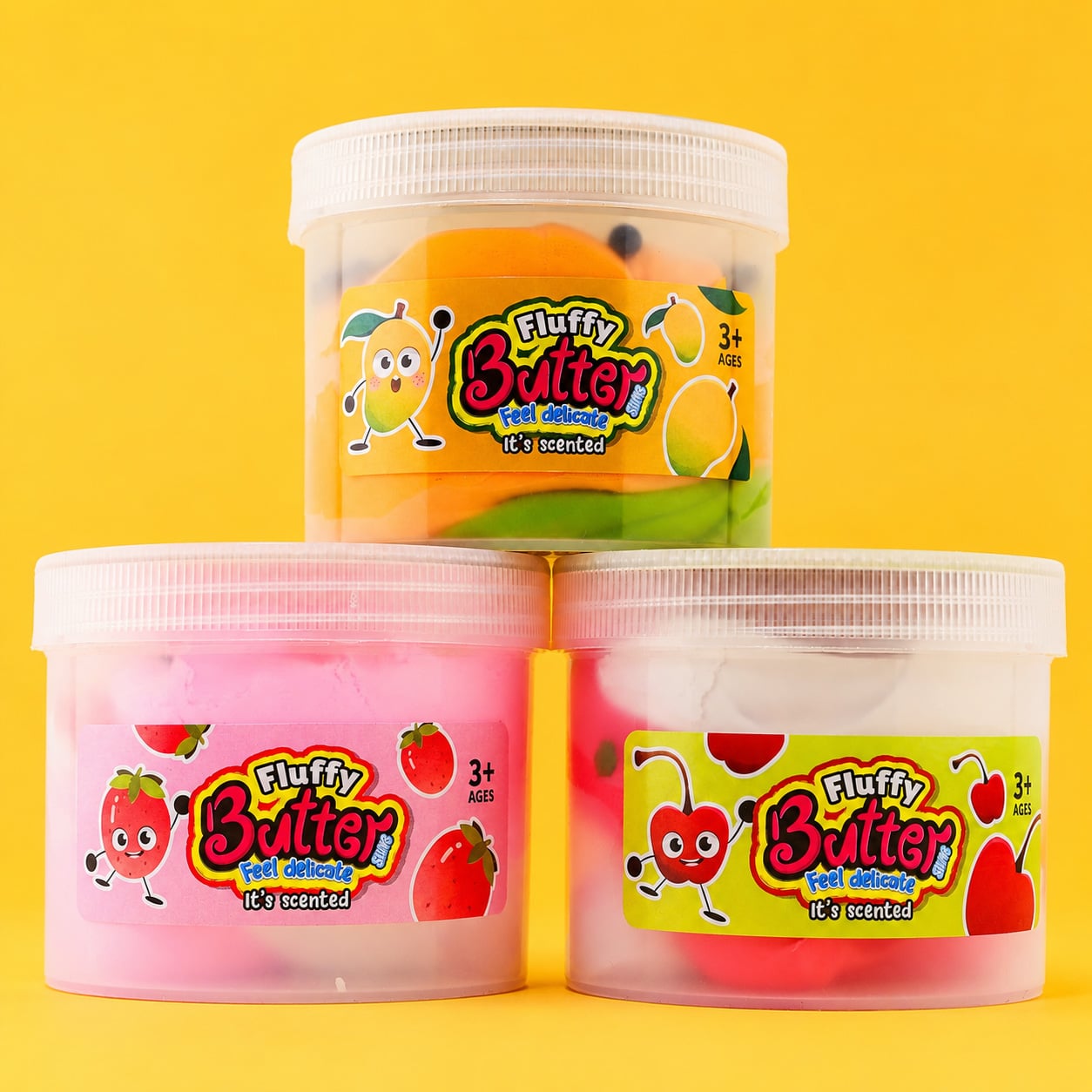SLIME BUTTER SCENTED FRUITS  1 psc. assorted.  9cm.