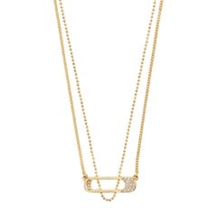 PILGRIM - INSTANT Necklace, 2-in-1 Set - Gold Plated - 38 cm + 9 cm Extension