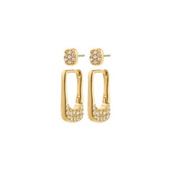 PILGRIM - INSTANT Earrings 2-in-1 Set - Gold-Plated - 5mm / 15mm