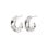 PILGRIM - SOL Crystal Semi-Hoop Earrings - Silver-Plated - 15 mm