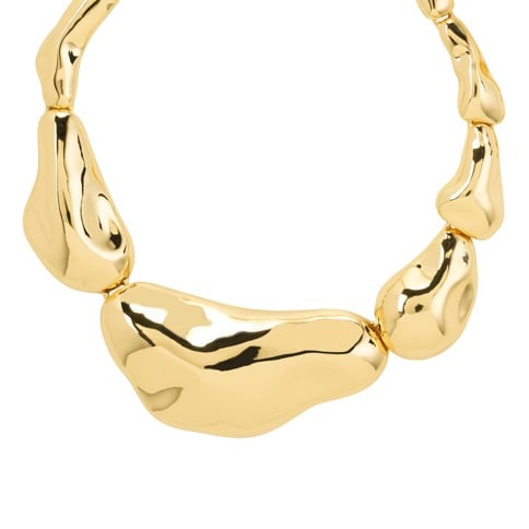 PILGRIM - Statement Necklace - Gold Plated - 40 cm + 12 cm Extension